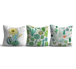 Aberto Design Juego de Fundas de Cojín Multicolor 43 x 43 cm (3 piezas)